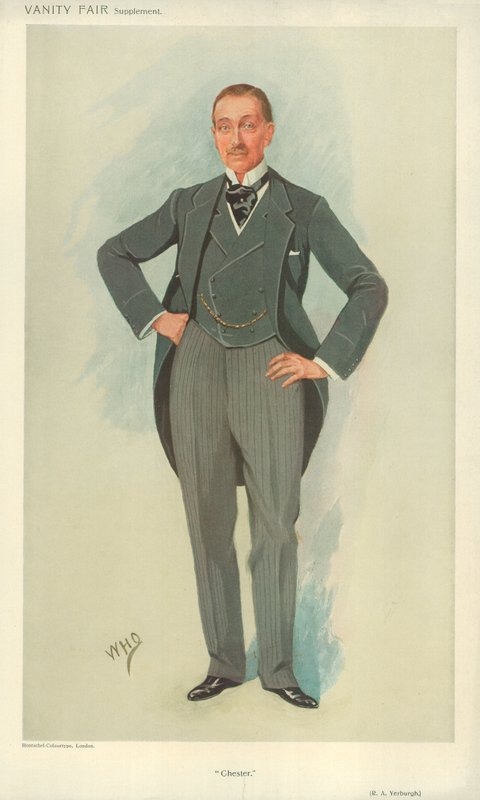 Herra Robert Armstrong Yerburgh, Chester, 28. huhtikuuta 1910, Vanity Fair -sarjakuva tekijältä English School