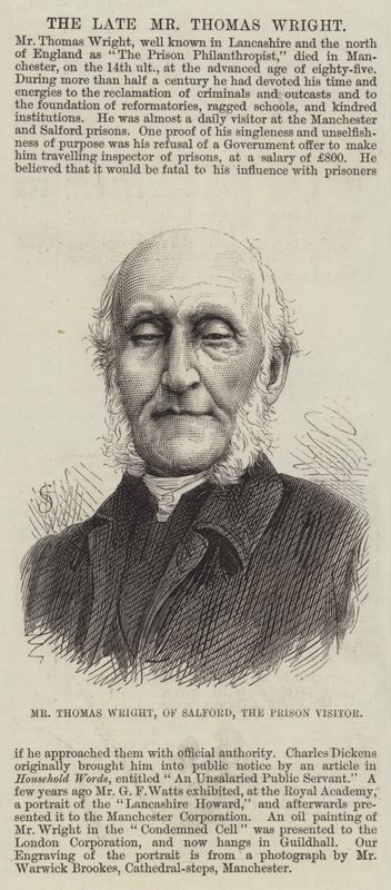 Thomas Wright, Salford, vankilan vierailija (kaiverrus) tekijältä English School