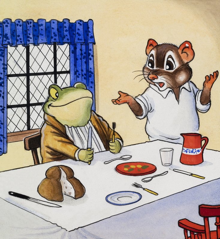 Herra Toad odottaa ruokaansa tekijältä English School