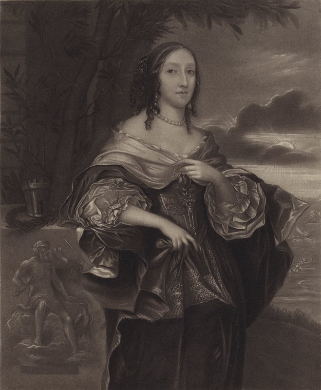 Rouva Claypole (Elizabeth Cromwell), Oliver Cromwellin toinen tytär (litografia). tekijältä English School