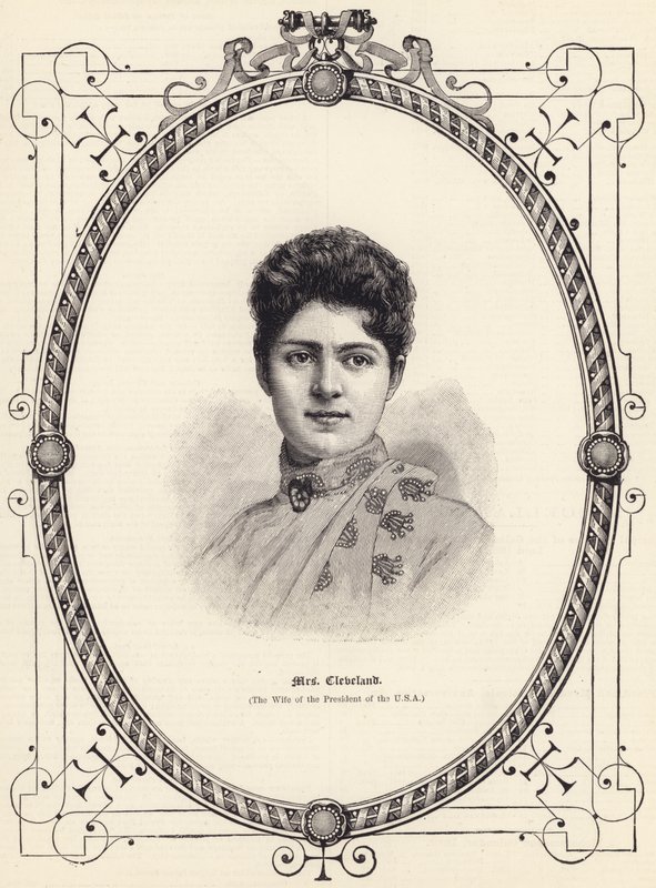 Rouva Cleveland (USA:n presidentin vaimo) (kaiverrus) tekijältä English School