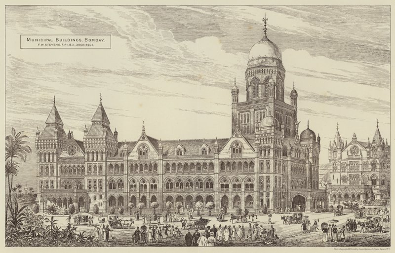 Kunnalliset rakennukset, Bombay (kaiverrus) tekijältä English School