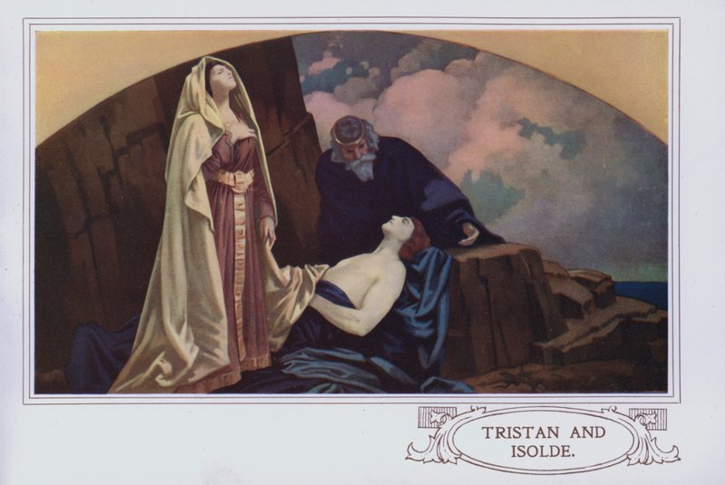 Seinämaalaukset Peter Robinson -ravintolassa: Tristan ja Isolde (värilitho) tekijältä English School
