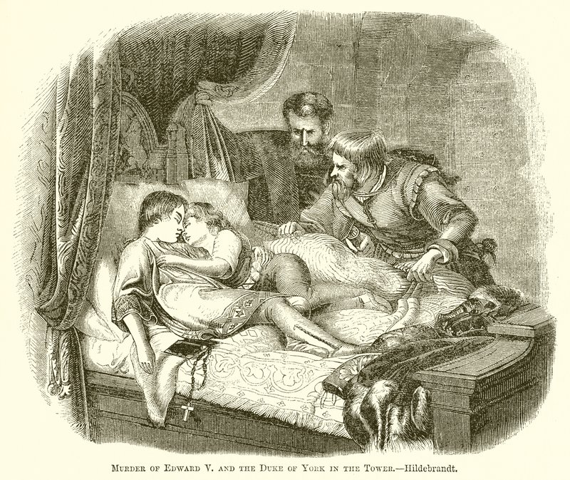 Edward V:n ja Yorkin herttuan murha Towerissa. - Hildebrandt tekijältä English School