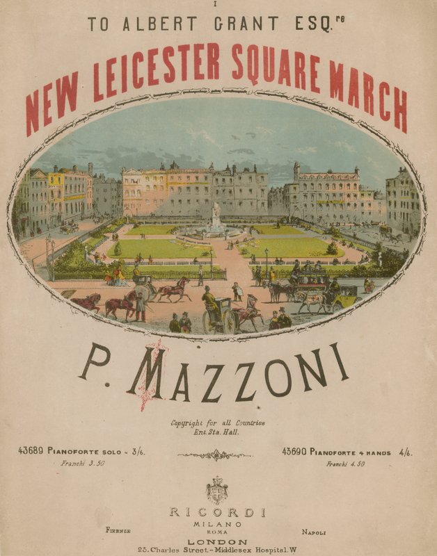 P Mazzonin nuotti New Leicester Square Marchiin tekijältä English School
