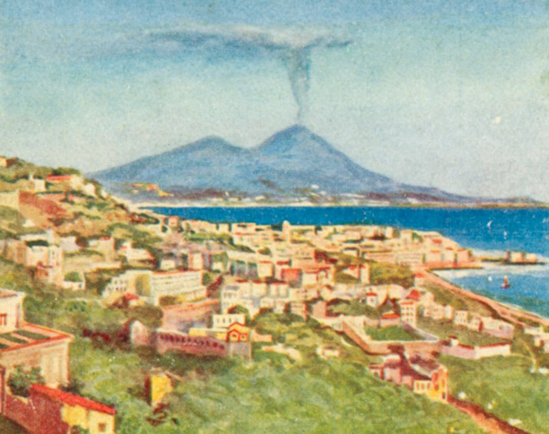 Napoli, kaupunki ja lahti (värilitro) tekijältä English School