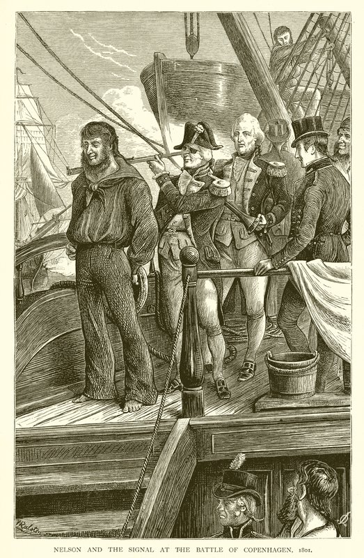 Nelson ja signaali Kööpenhaminan taistelussa, 1801 tekijältä English School