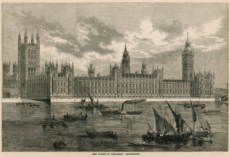 New Houses of Parliament, Westminster, Lontoo tekijältä English School