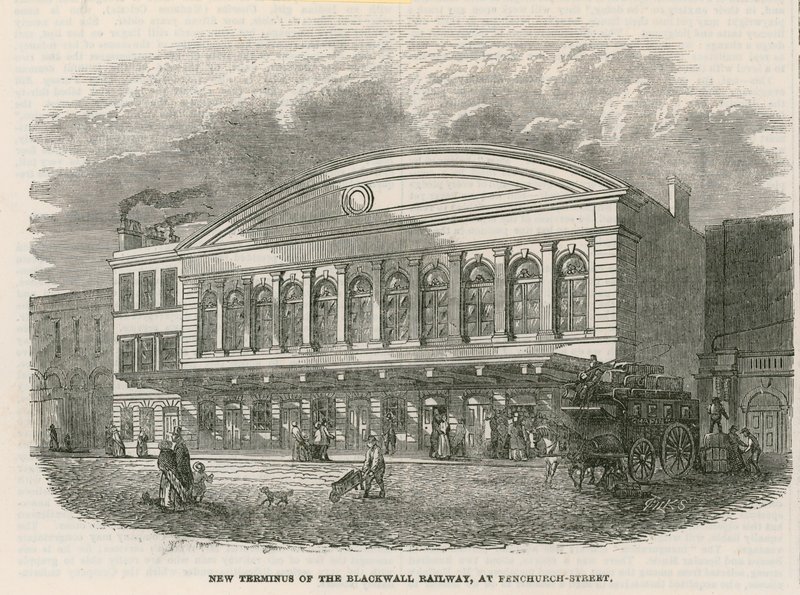 Blackwall Railwayn uusi pääteasema Fenchurch Streetillä, Lontoossa tekijältä English School