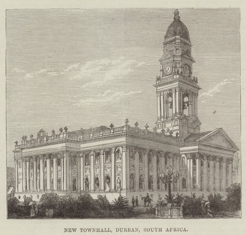 New Townhall, Durban, Etelä-Afrikka (kaiverrus) tekijältä English School