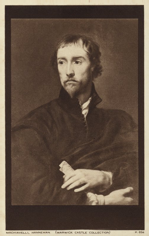 Niccolo Machiavelli, italialainen diplomaatti, poliitikko, filosofi ja kirjailija (litho) tekijältä English School