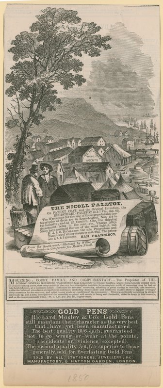 Nicoll Paletot, Richard Mosley & Co ja London General Mourning Warehouse Advertising tekijältä English School