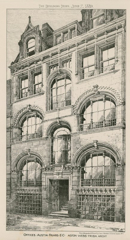 Toimistot, Austin Friars, London EC, Aston Webb, arkkitehti tekijältä English School