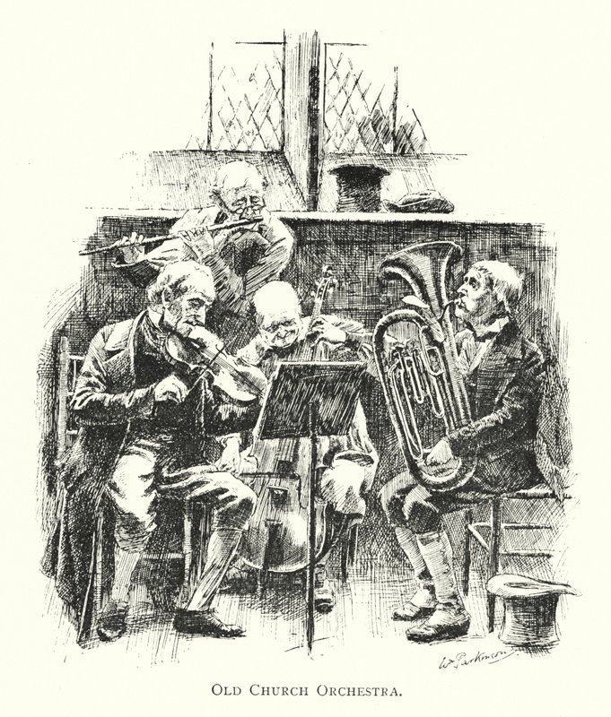 Vanhan kirkon orkesteri (litho) tekijältä English School