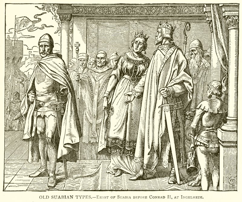 Vanhat Suabian tyypit. - Ernst of Suabian ennen Conrad II:ta, Ingelheimissa tekijältä English School