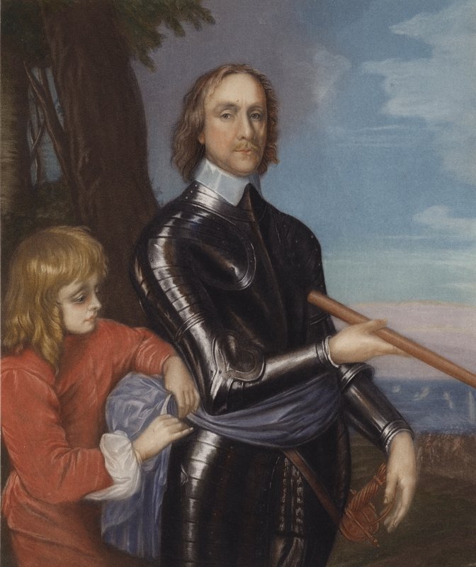 Oliver Cromwell (väri litho) tekijältä English School
