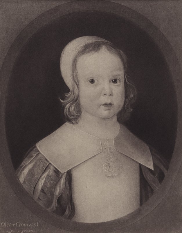Oliver Cromwell, kaksivuotias (litho) tekijältä English School