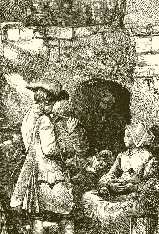 Oliver Goldsmith pelaa yömajassaan tekijältä English School