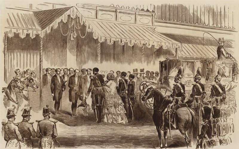 Kristallipalatsin avaaminen, Hänen Majesteettinsa saapuminen, 1854 tekijältä English School