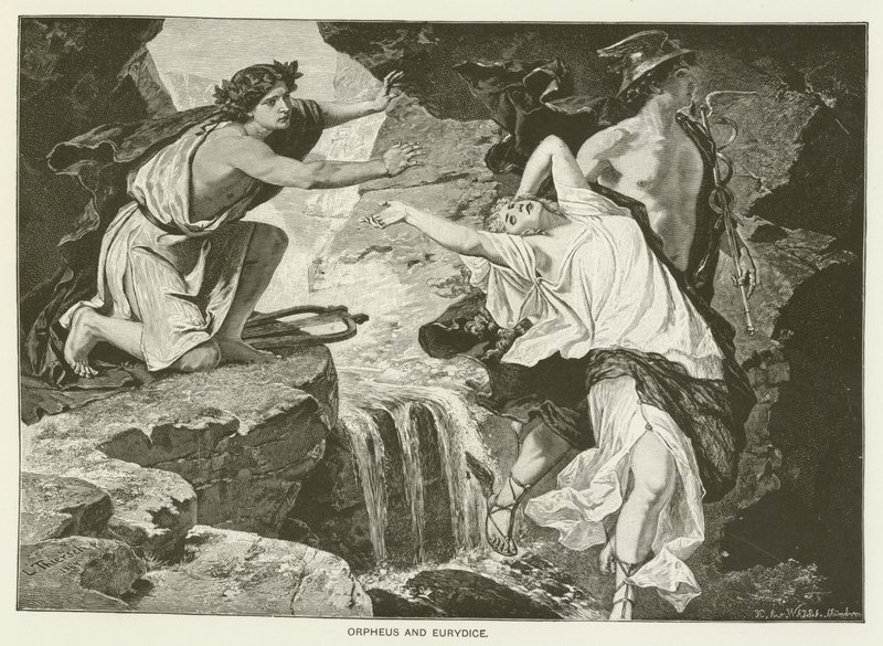 Orpheus ja Eurydike (kaiverrus) tekijältä English School