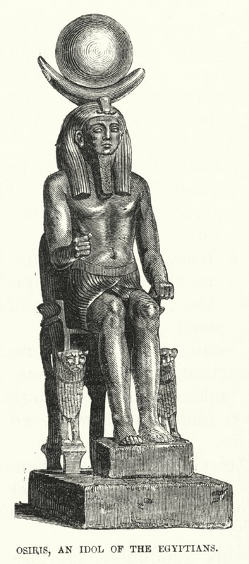 Osiris, egyptiläisten idoli (kaiverrus) tekijältä English School