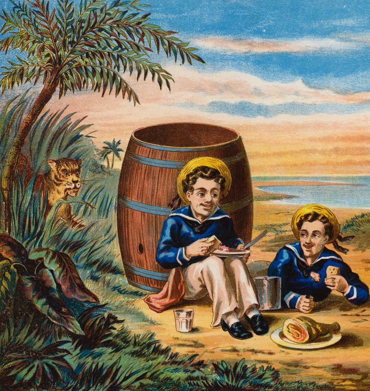 Merimiehemme (värilitografia) tekijältä English School