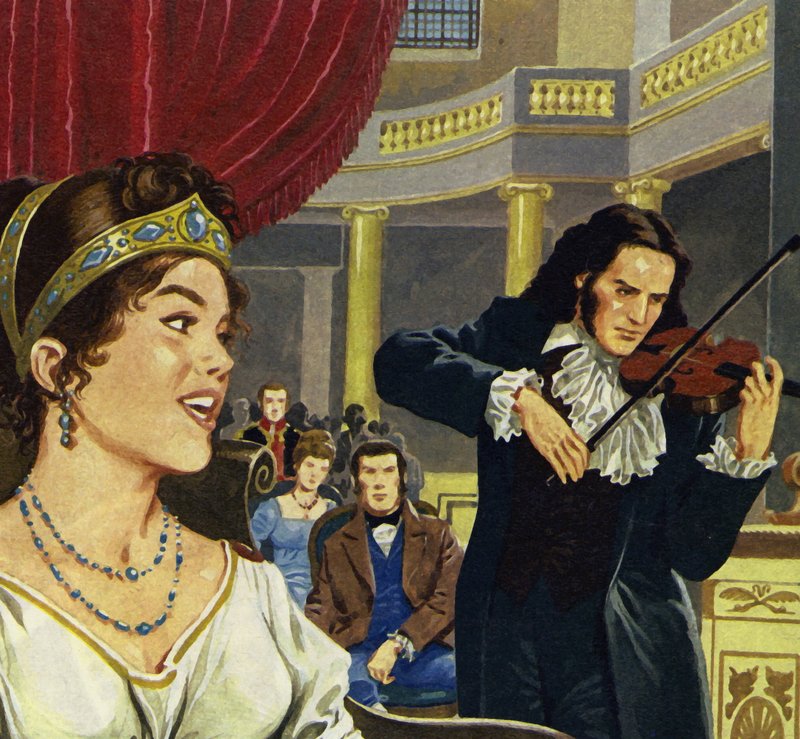 Paganinista tuli Luccan hovikapellimestari ja hän sävelsi sonaatin Napoleon tekijältä English School