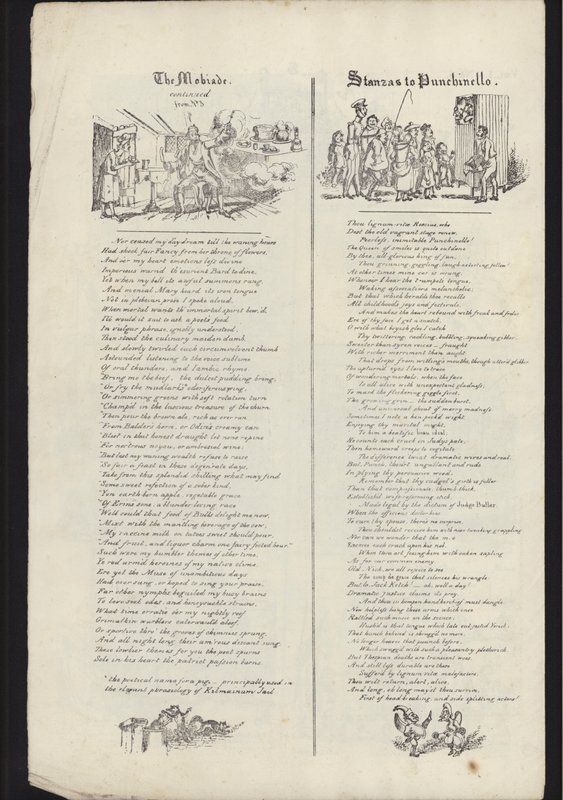 Sivu Leafletistä Glasgow Fairista, julkaistu 23. heinäkuuta 1835 (kaiverrus) tekijältä English School