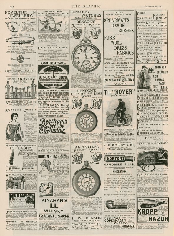 The Graphicin mainossivu, 22. syyskuuta 1888 tekijältä English School