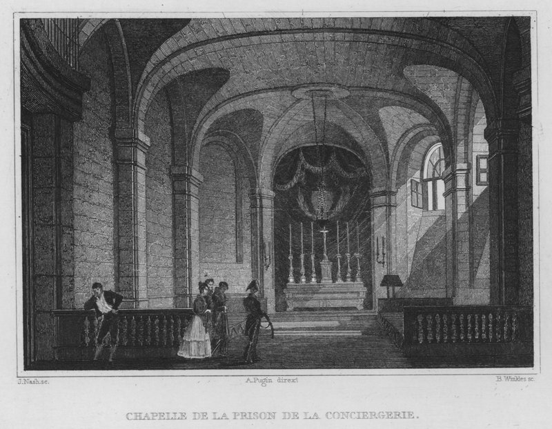 Pariisi, Conciergerie-vankilan kappeli (kaiverrus) tekijältä English School