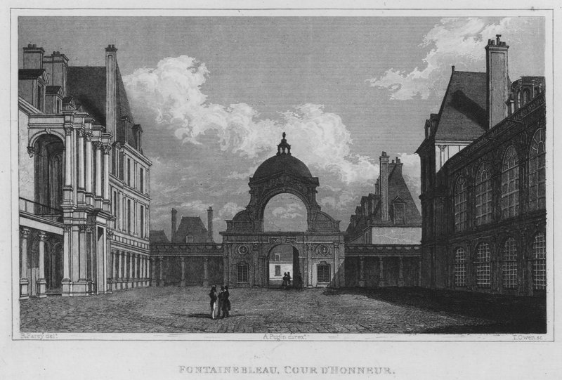 Pariisi, Fontainebleau, Kunniatuomioistuin (kaiverrus) tekijältä English School