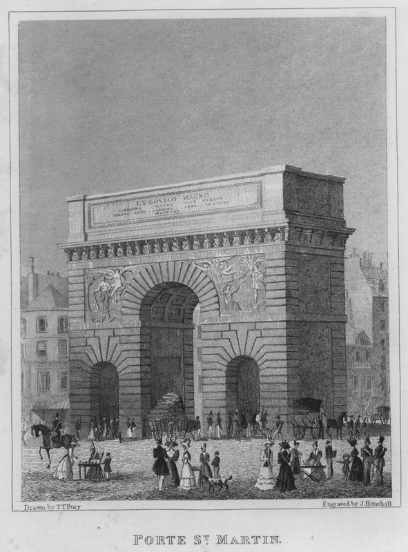 Paris, Porte St Martin (kaiverrus) tekijältä English School