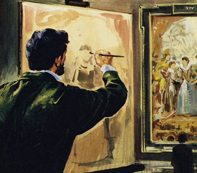 Paul Cezanne opiskeli ja jopa kopioi Rubensin teoksia Louvre-museossa tekijältä English School