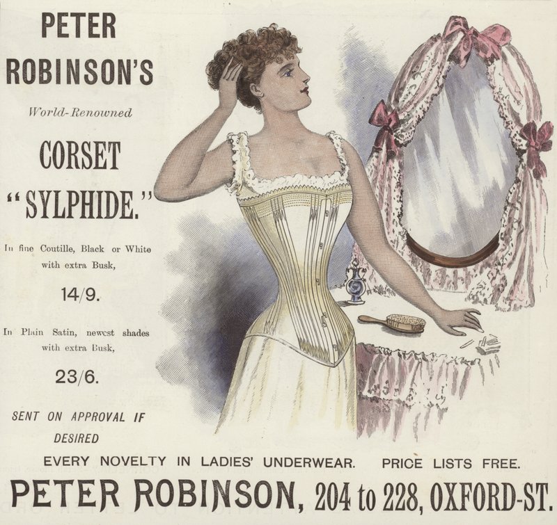 Peter Robinsons Maailmankuulu korsetti Sylphide tekijältä English School