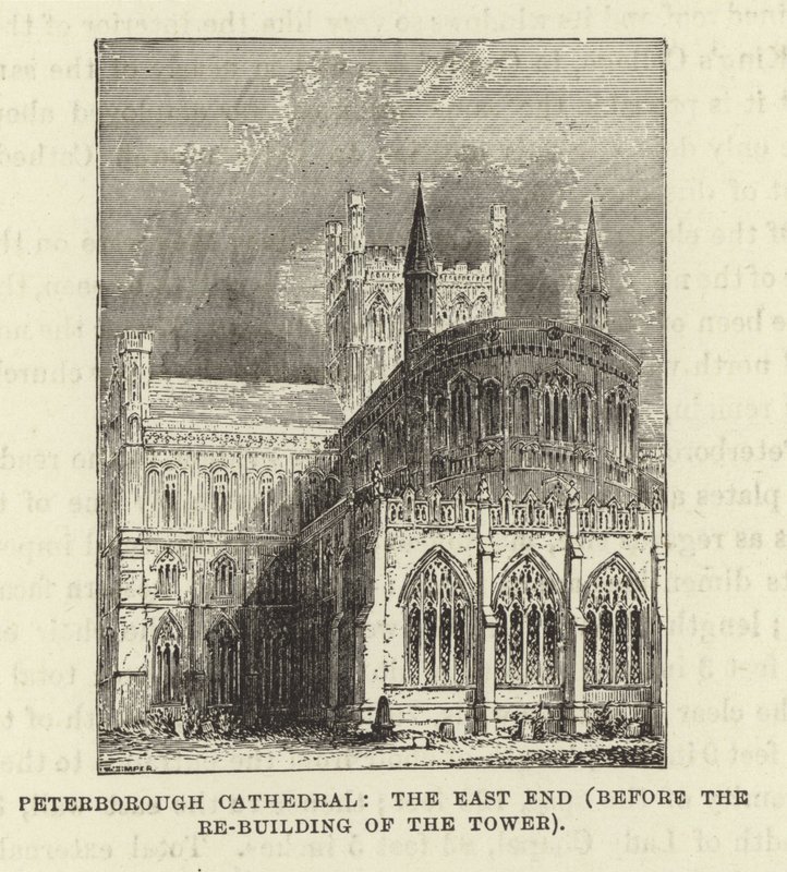 Peterboroughin katedraali, East End (ennen tornin uudelleenrakennusta) tekijältä English School