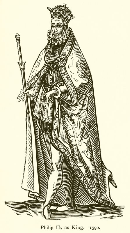 Philip II kuninkaana. 1590 tekijältä English School