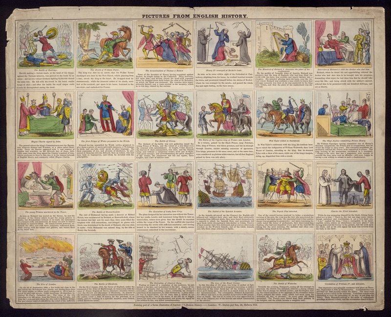 Kuvia Englannin historiasta (värillinen kaiverrus) tekijältä English School