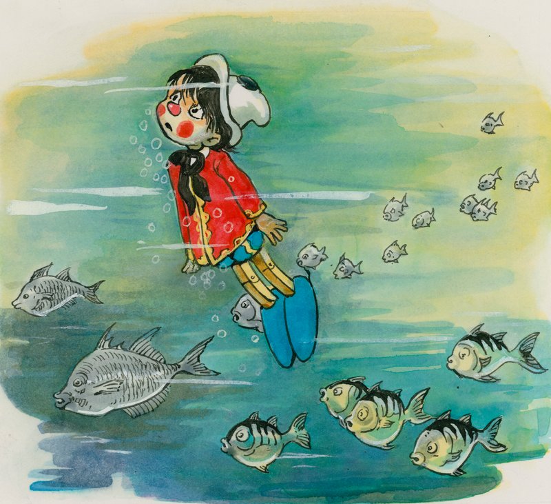 Pinocchio (guassi paperille) tekijältä English School
