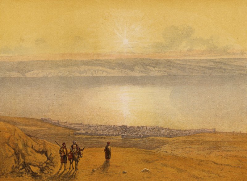 Raamatussa mainitut paikat: Tiberias (chromolitho) tekijältä English School