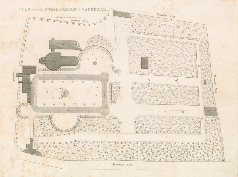 Royal Gardensin suunnitelma, Vauxhall, Lontoo tekijältä English School