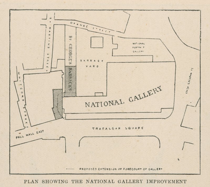 Suunnitelma National Galleryn parantamisesta tekijältä English School