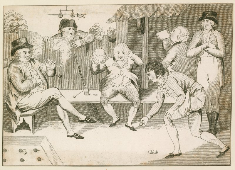 Pallopelin pelaaminen. 1700-luvulla tekijältä English School