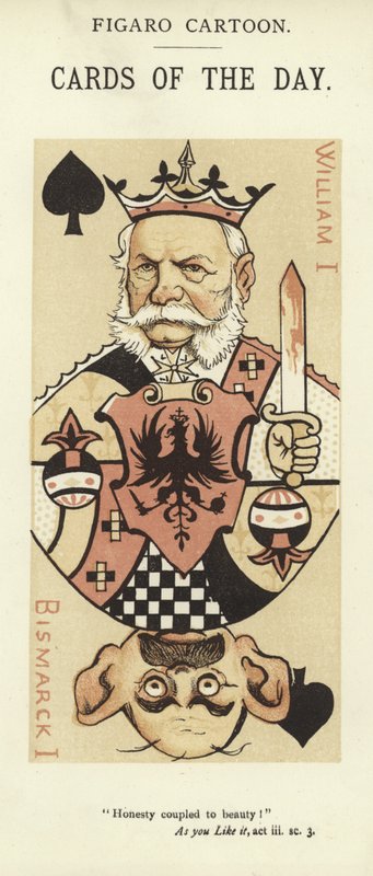 Pelikortti William I:n ja Otto von Bismarckin kanssa tekijältä English School