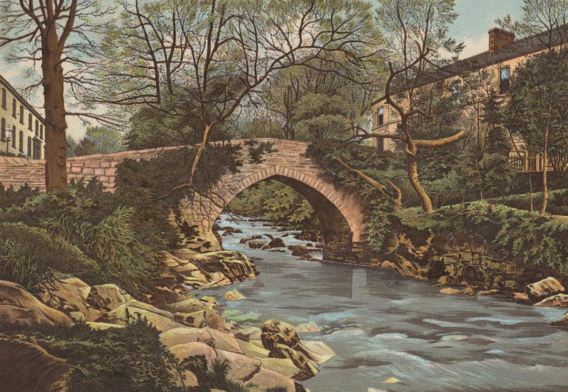 Plymouth: Ivybridge, lähellä Plymouthia (väri litho) tekijältä English School
