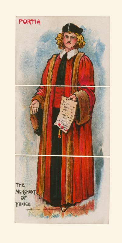 Portia, Venetsian kauppias (chromolitho) tekijältä English School