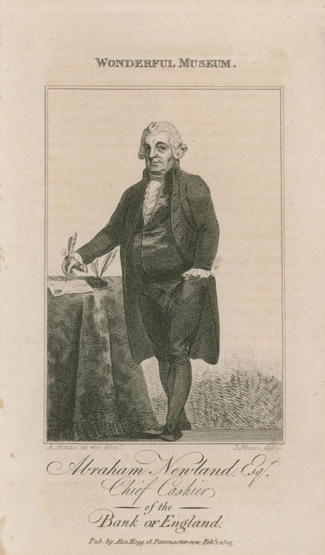 Abraham Newlandin muotokuva tekijältä English School