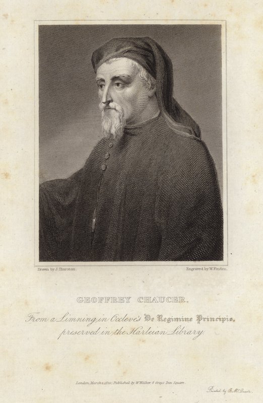 Geoffrey Chaucerin muotokuva tekijältä English School