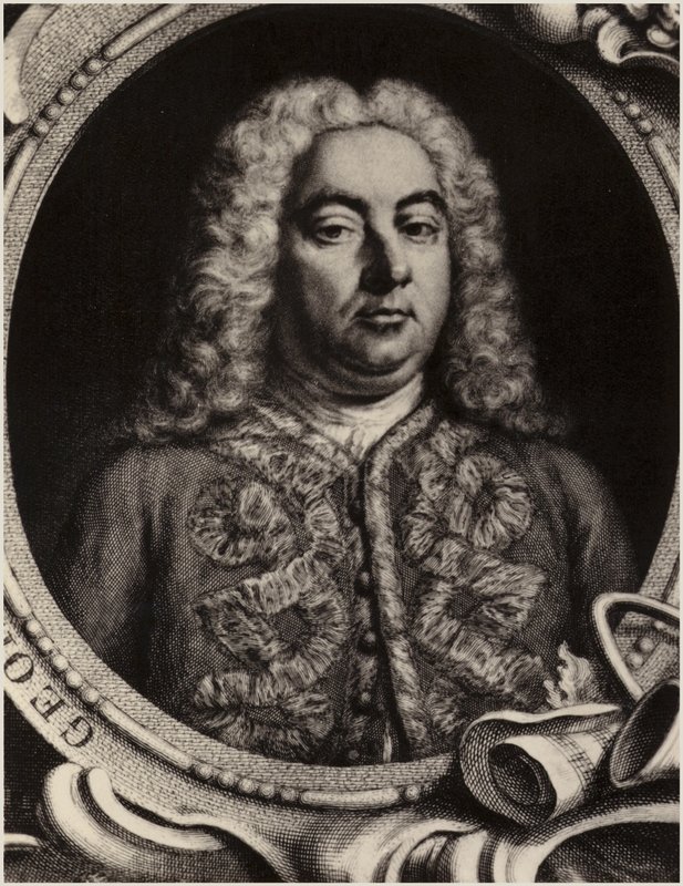 George Friedrich Händelin muotokuva tekijältä English School