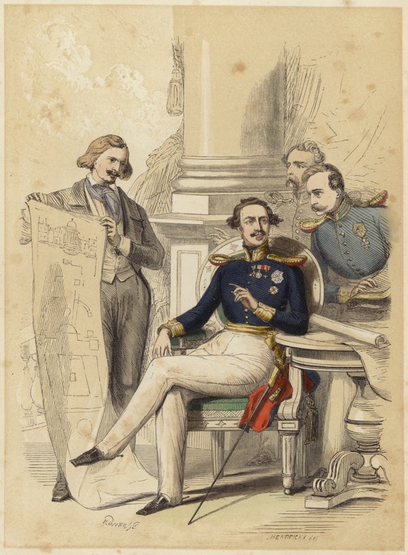 Baijerin kuninkaan Ludwig II:n muotokuva (värikaiverrus) tekijältä English School