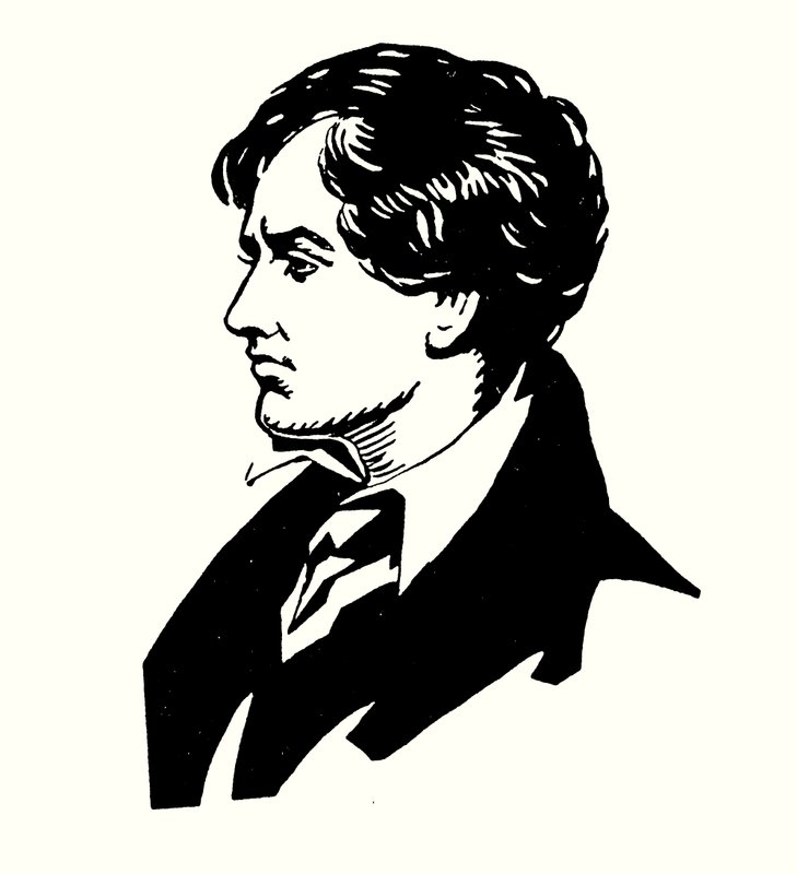 Lord Byronin muotokuva (väri litho) tekijältä English School